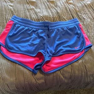 Nike Women's Athletic Shorts in Blue and Pink